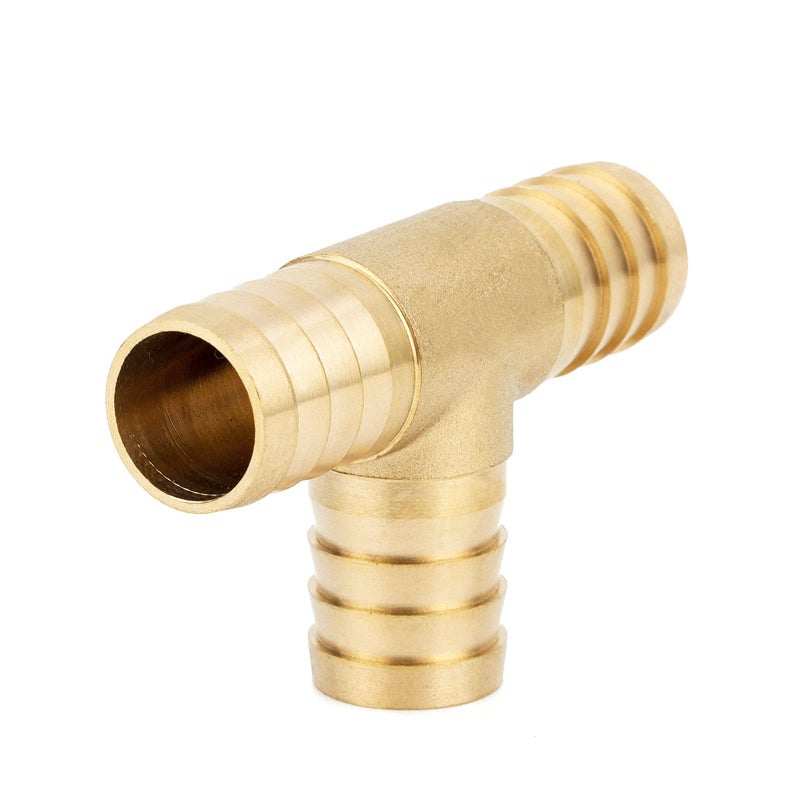Yoebor Metalwork Brass Hose Barb T Fitting 1" Barbed x 1" x 1" Tee Union 3-Way Mender Joiner Connector (Pack of 2) - Image 5